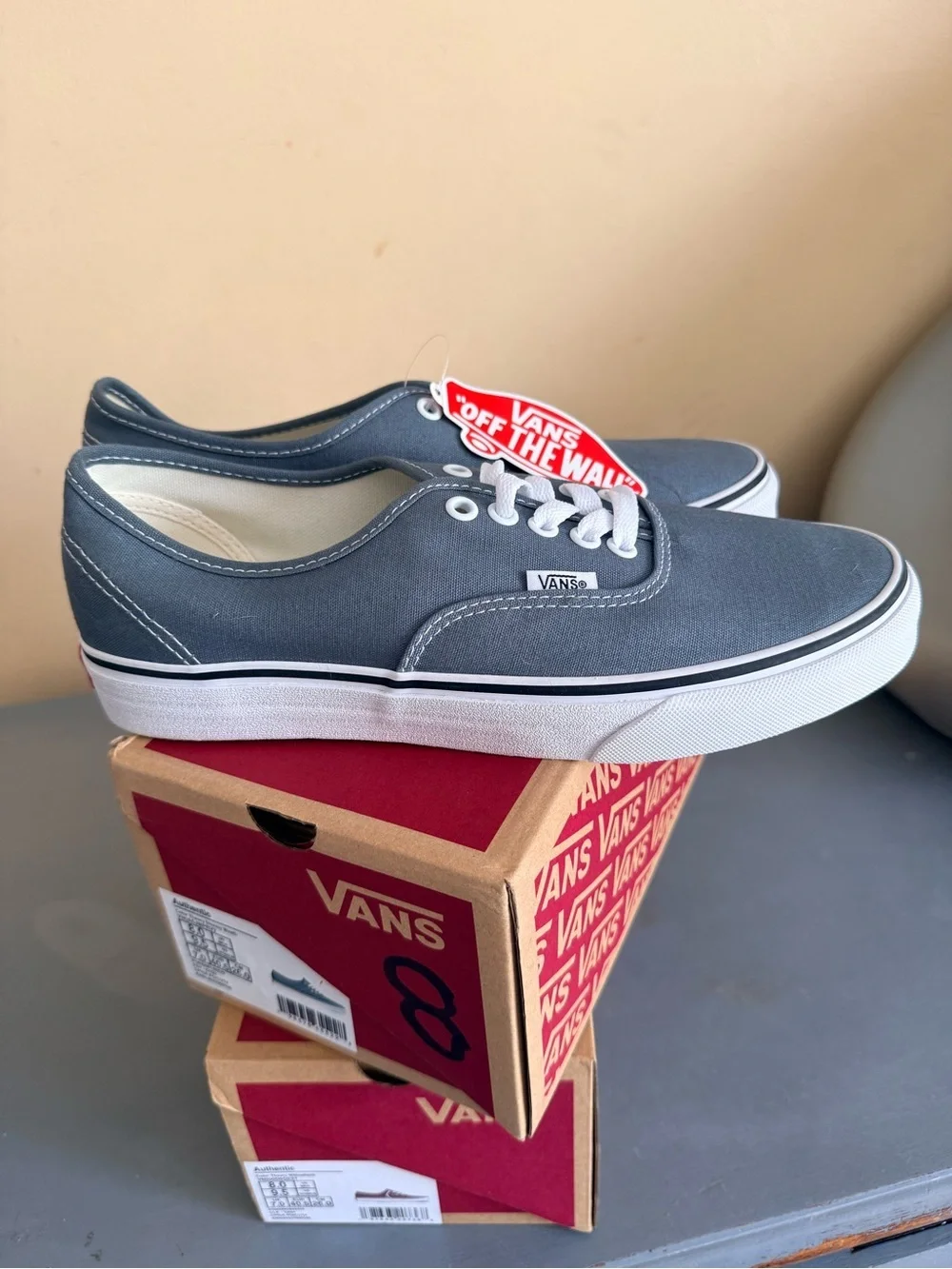 NWT Vans Authentic Color Theory Stormy Weather Slate Grey Women 9.5/Men 8